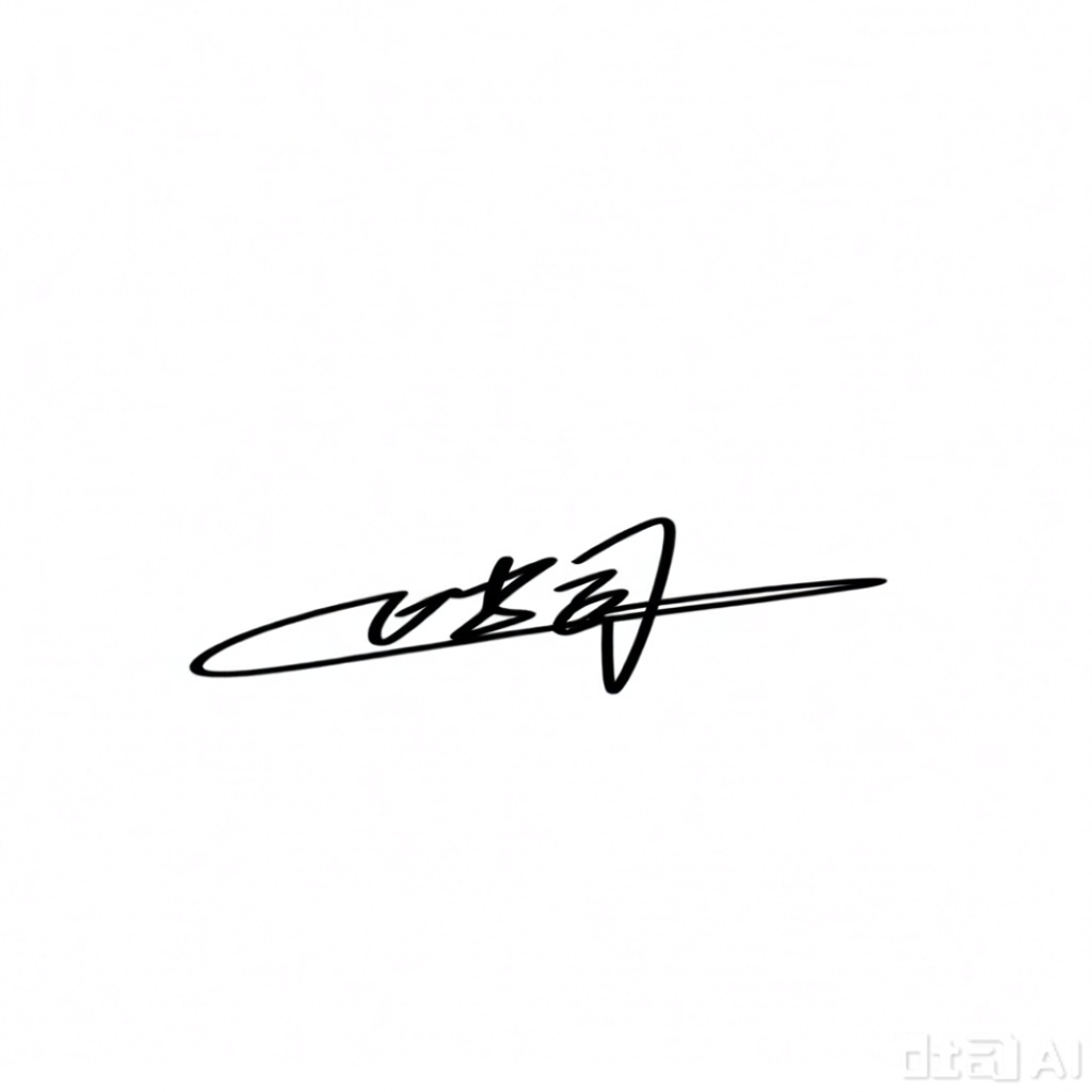 图纸用白色背景,光滑的线条。极简主义的风格。有创意字签名汉字“吐司”,表明艺术家的签名或名称。整体美学是干净整洁的,该图像是一个没有阴影或颜色的数字图。