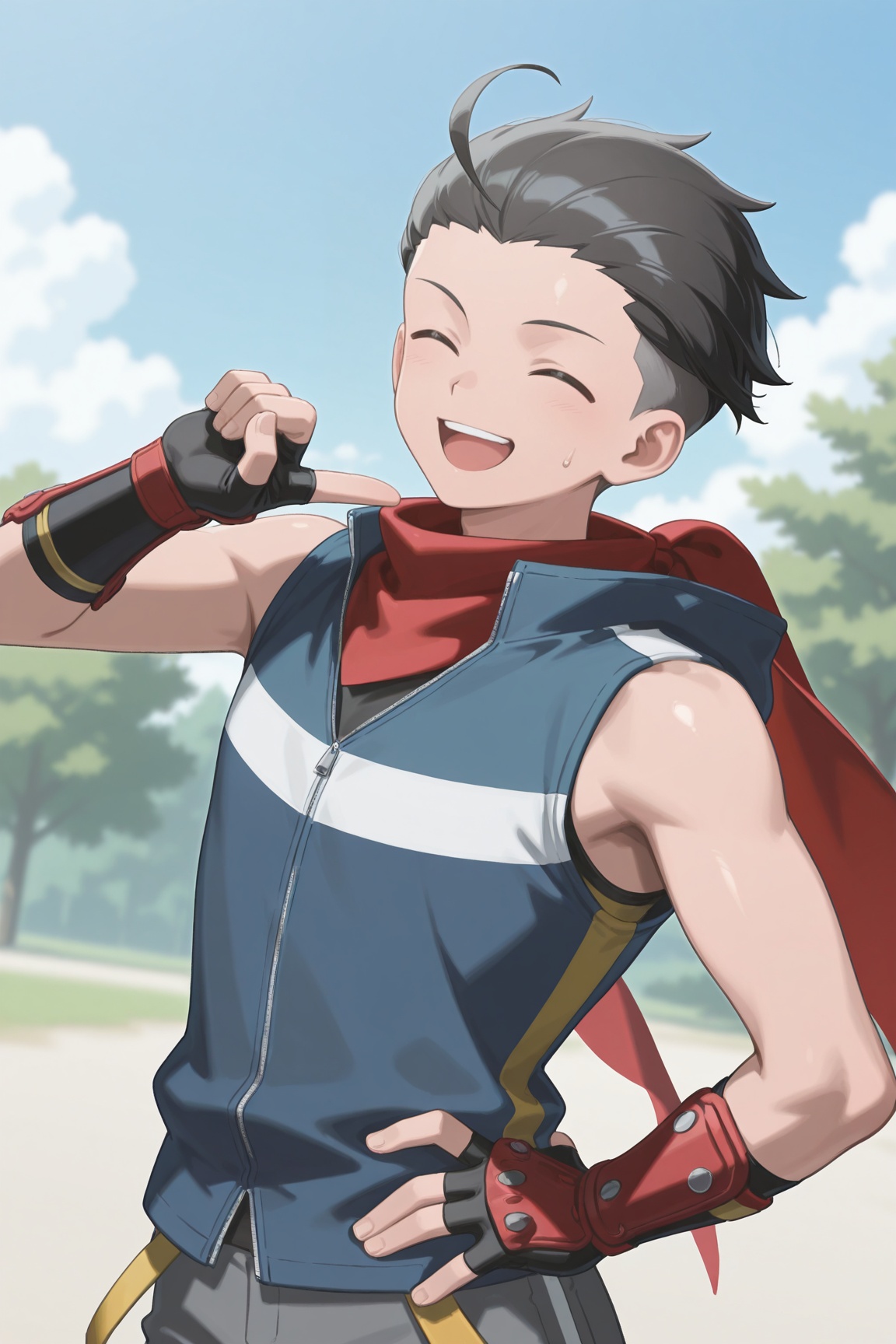 hokuto_cw,  black hair,  undercut on Tensor.Art