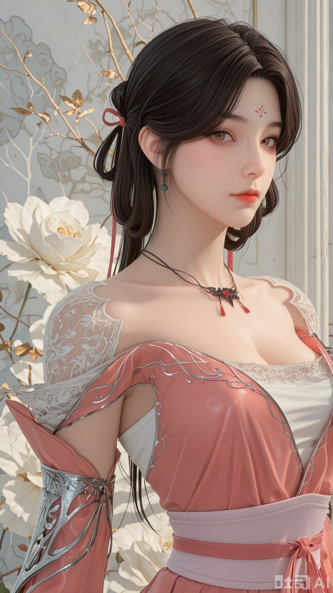 1girl, solo, xy clothes, exquisite skin, upper_body, looking at viewer, even illumination, very awa, Solid Glossy and cloud background,