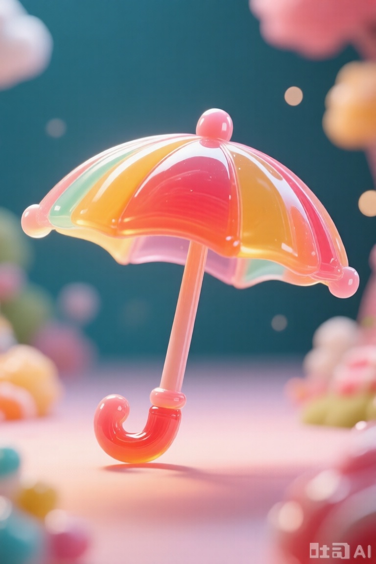 文字"天堂伞",Candy jelly style