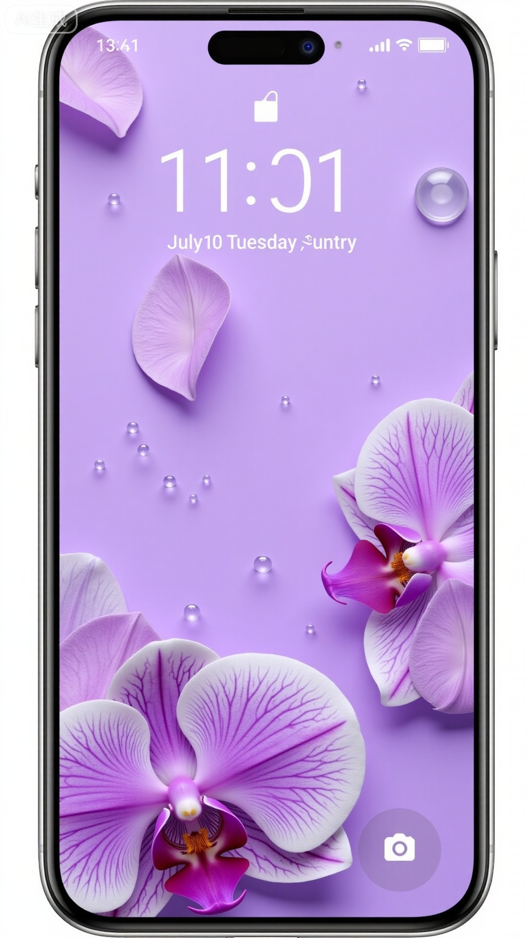 (masterpiece,best quality:1.23),transparent phone,Xiphone17proseries,XiPhone17Pro,XiPhone17Air,XLiquidGlass,Xiphone17air,A transparent phone case featuring an underwater orchid garden. Inside the case,delicate purple and white orchid petals float in a light purple bubble water,with small lavender bubbles rising to the surface. The liquid is a soft purple,reminiscent of a serene orchid garden. The phone screen displays the time (19:30),date (July 10, Tuesday, Sunny, 27℃),and incorporates orchid elements. The color atmosphere is a blend of purple and white petals against a solid light purple background,conveying a sense of elegance and mystery. Details are enhanced: the intricate shapes of the orchid petals,the gentle movement of bubbles weaving through the petals,and the screen's light and shadow effects refracted by the liquid.,,.Xbigbreasts,XbaifengsongyuYH,Xiphone17air,Xiphone17proseries,Xiphone17proseries,Xiphone17air