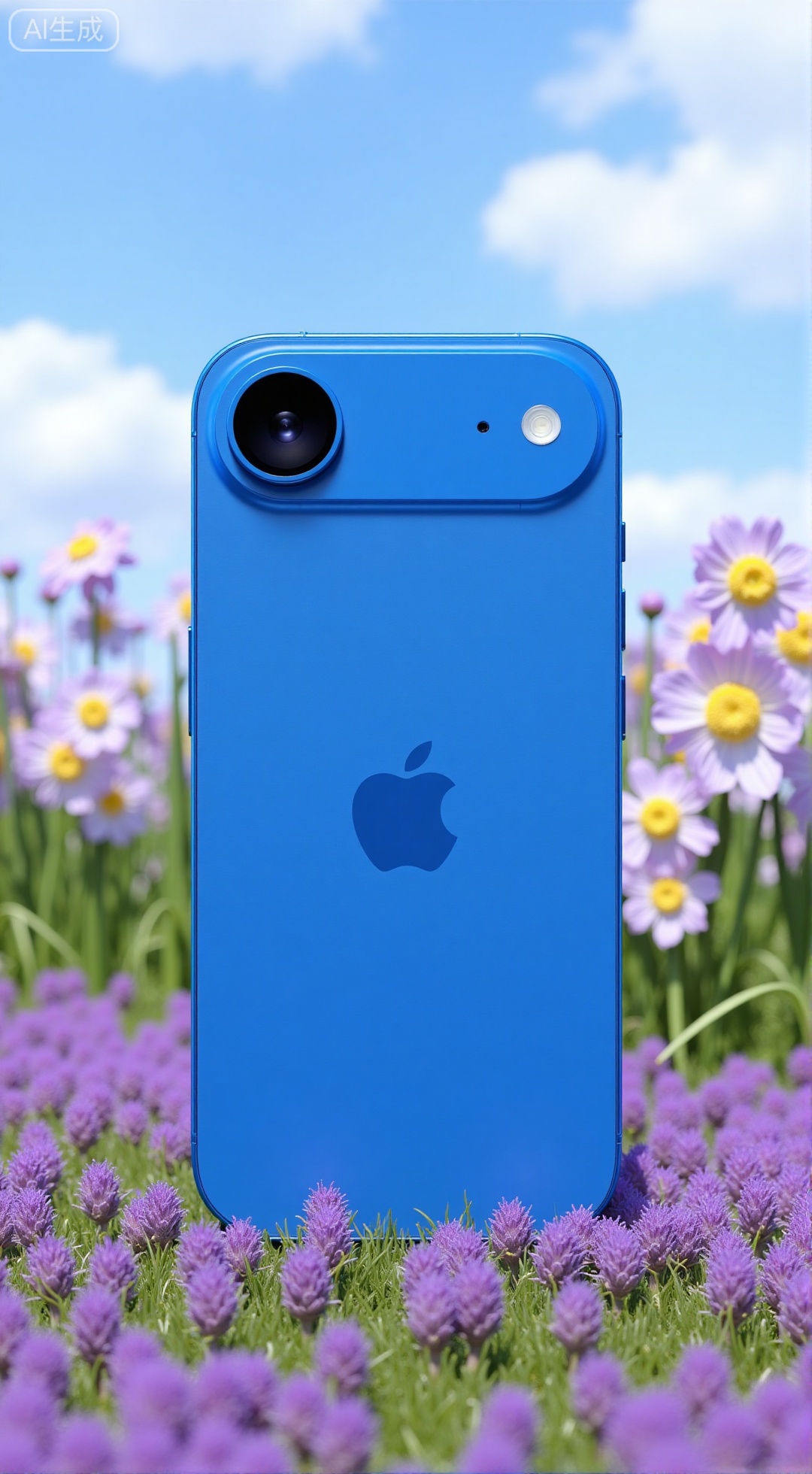 ,(masterpiece,best quality:1.23),An e-commerce photography image featuring a iPhone 17 air smartphone against a blue sky and white clouds,with purple flowers on the grass in the background.,,XXbaifengsongyuYH,Xbigbreasts,Xiphone17proseries,Xiphone17air,Xiphone17proseries,Xiphone17air