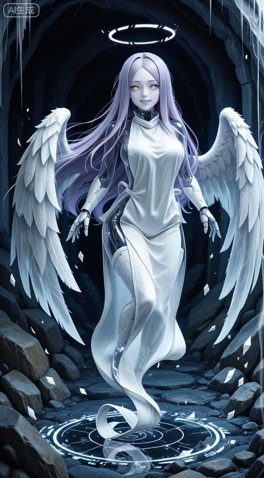 1girl,blue archive,-halo,:d,smile, long hair, purple hair, yellow eyes, angel's wings, BREAK (good anatomy:1.2)
Dreamweaver Aesthetics,Dreamweaver Aesthetics, Holographic digital art oil painting,silver and white,cool tone,hazy matte acidic particle texture image,three floating silver giant mechanical whales in the air,hollow mountain style,simple science fiction background,ittanmomenmge,ittanmomenmge, ghost, ghost tail, white skin, colored skin, see-through, floating, no hands, wind,Long hair, green eyes,white apron, naked apron