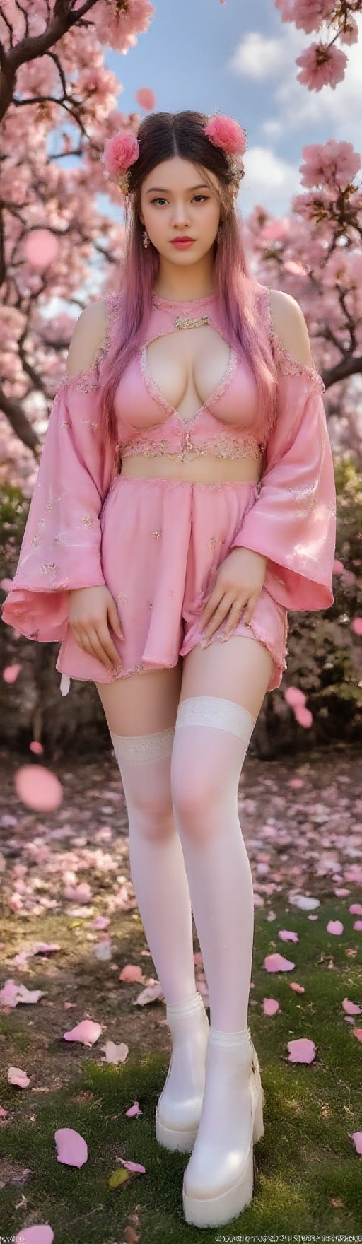 Top quality. Image content: A lone girl,  full-body portrait,  gazing at the viewer. She possesses long on Tensor.Art