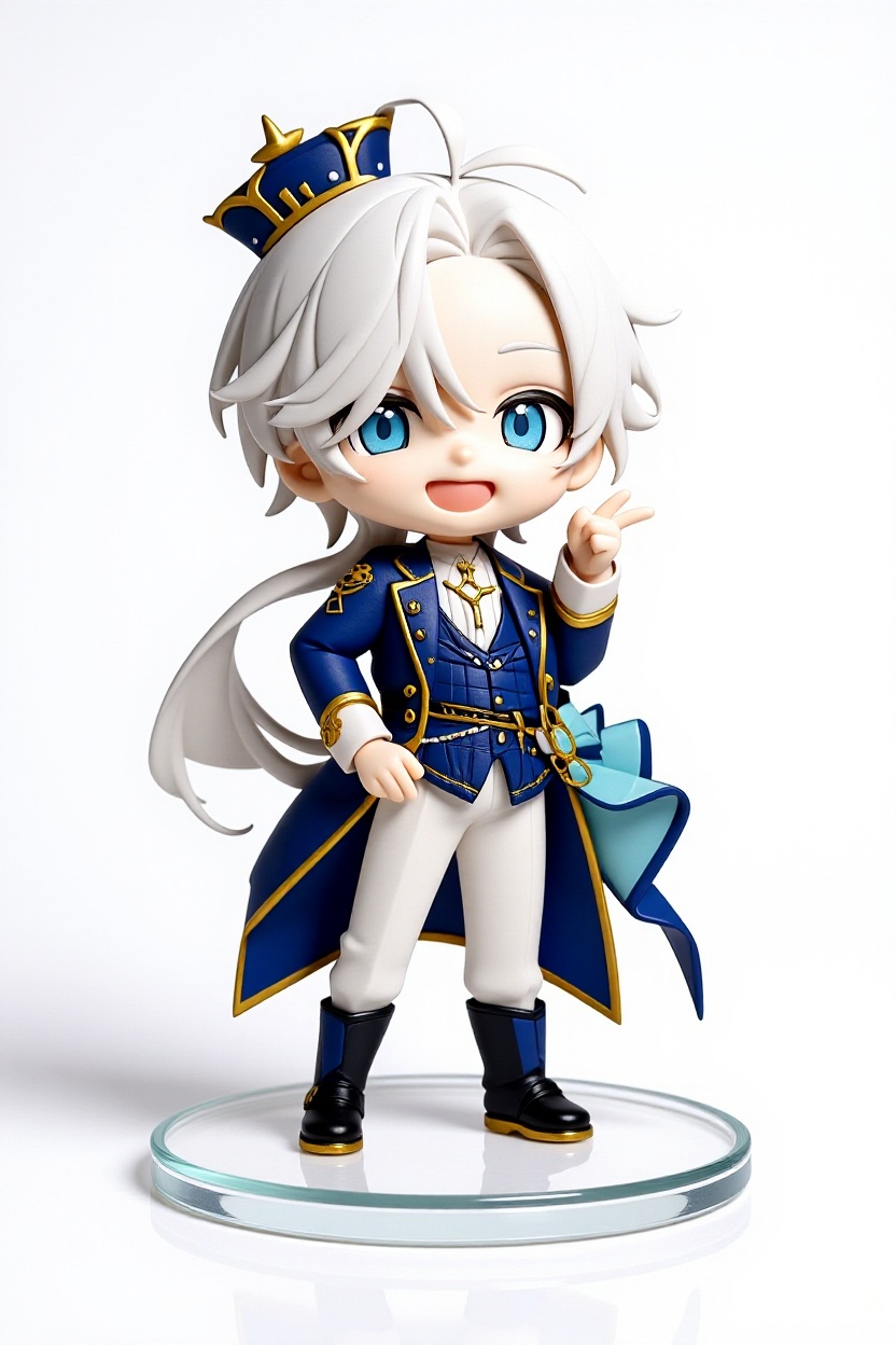 Convert the characters in the picture into commercial PVC material figurines with realistic style and environment,  mainta...