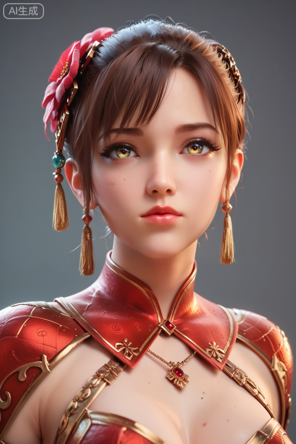 supermodel,score_8_up,score_7_up,hyperdetailed,hyperrealistic,volumetric lighting,focus on face,textured skin,eye lighting,SkinHairDetail,zPDXL,very attractive,Expressiveh,realistic skin,
score_9,score_8_up,score_9,score_8_up,1 girls,high cold face,yujie,perfect round large,breasts,jewelry,beautiful eyes,detailed eyes,