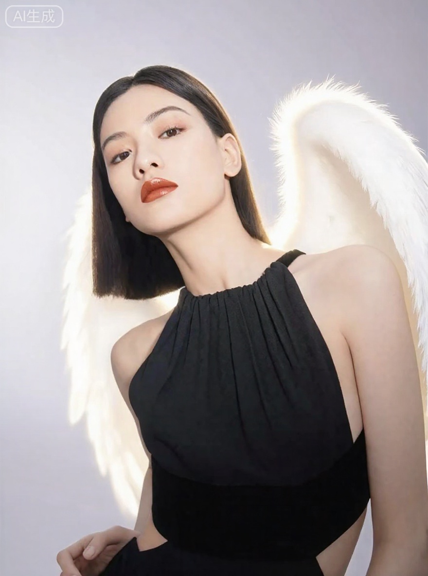 Convert the image into an angelic effect