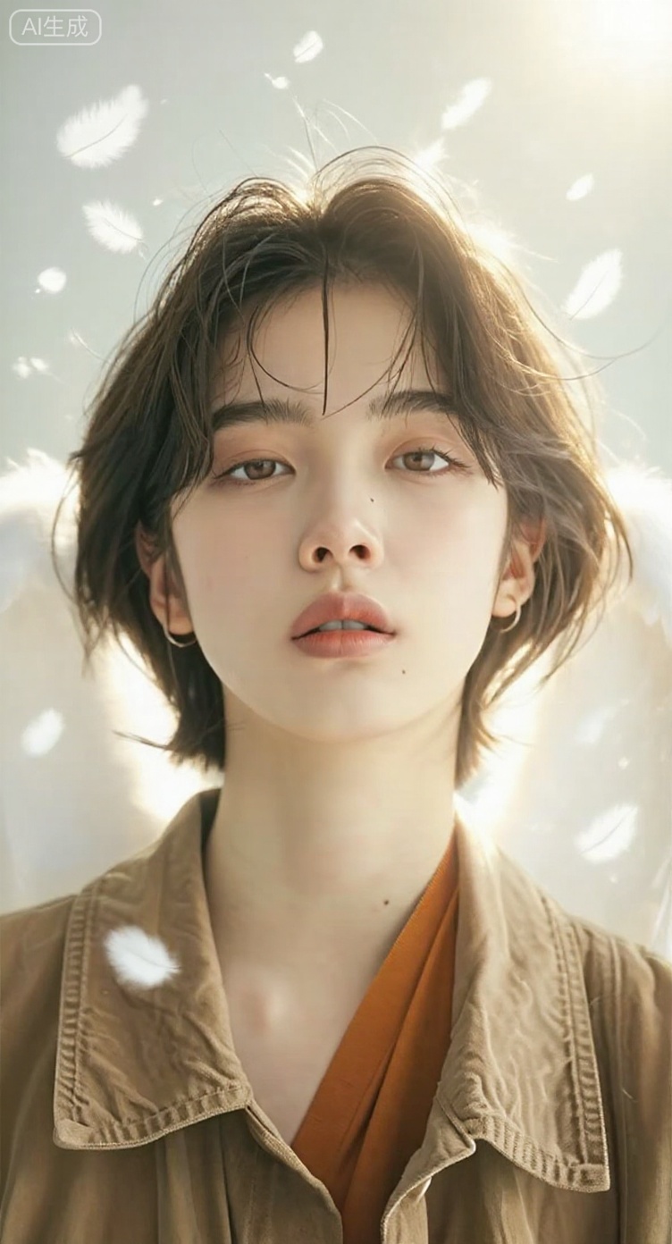 Convert the image into an angelic effect