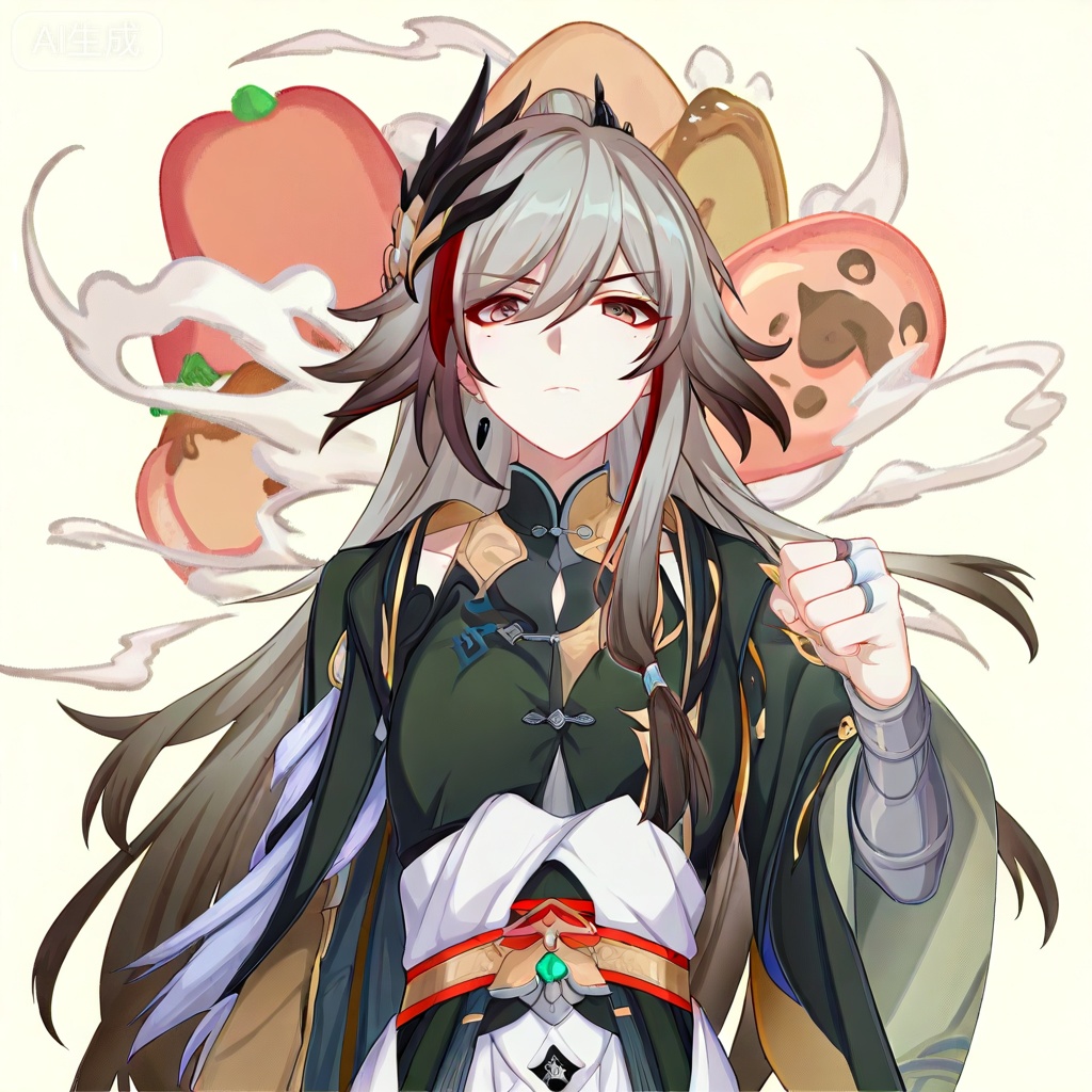 masterpiece, best quality,solo,((white background:1.2)),simple background,,full body
looking at viewer,,fu_hua,copyright name,character name,official alternate costume,chinese text,game_cg_style,honkai_style,logo,pose,standing