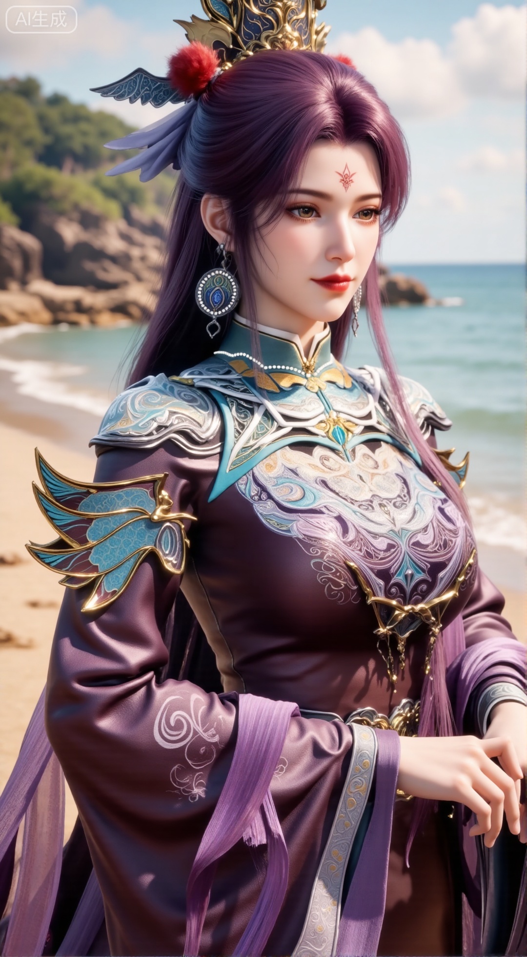 (masterpiece:1.2),best quality,absurdres,masterpiece,original,extremely detailed wallpaper,perfect lighting,(extremely detailed CG:1.2),1girl,solo,standing,looking at viewer,(cowboy_shot:1.1),long hair,high heels,blurry background,depth of field,motion blur,long dress,china_dress,chinese_style,bare shouders,crystal_earrings,headpiece,hair_tie,chest_jewel,gem,necklace,jewelry,in summer,day,outdoors,(nature,sea,flowers,beach:1.59),(huge breasts:2.99),(full breasts:2.99),,XbaifengsongyuYH,Xbigbreasts,Xyehuiling,XtangwutongXnb,Xyinyangjiaoshengnv,XmupeilingHongyi,XsiyouyouYH