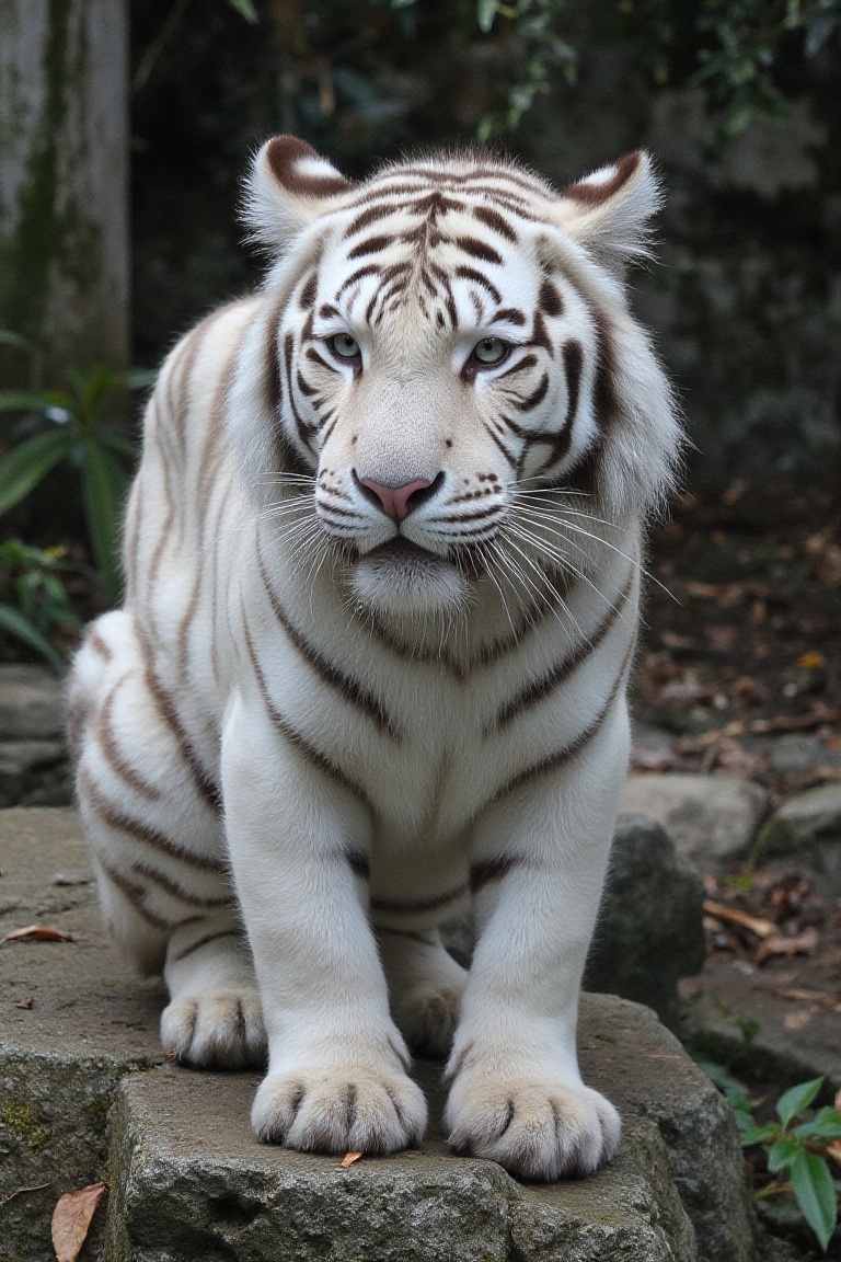 a fluffy white tiger on Tensor.Art