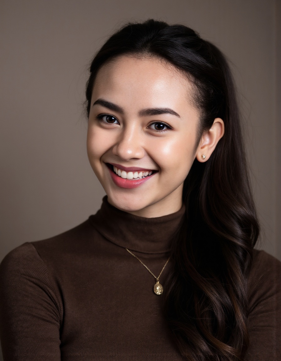 A close-up editorial fashion portrait of a young female model,  tightly framed to include only her face,  neck on Tensor.Art