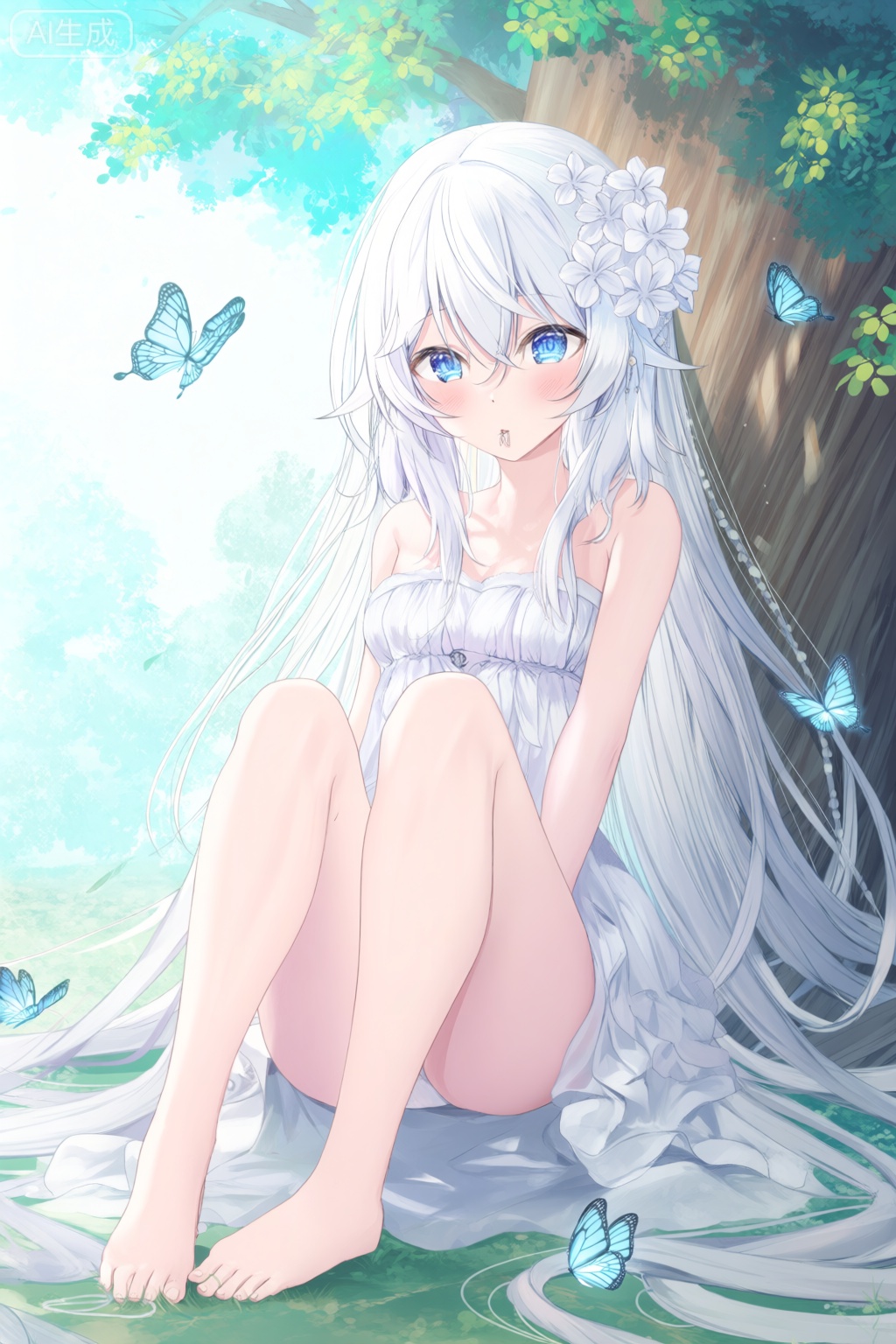 1girl,  dress,  long hair on Tensor.Art