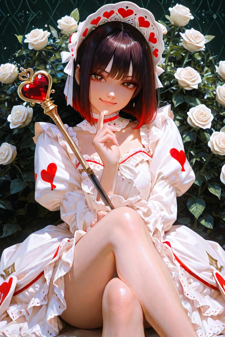 One beautiful woman(solo,  smirk,  looking viewer on Tensor.Art