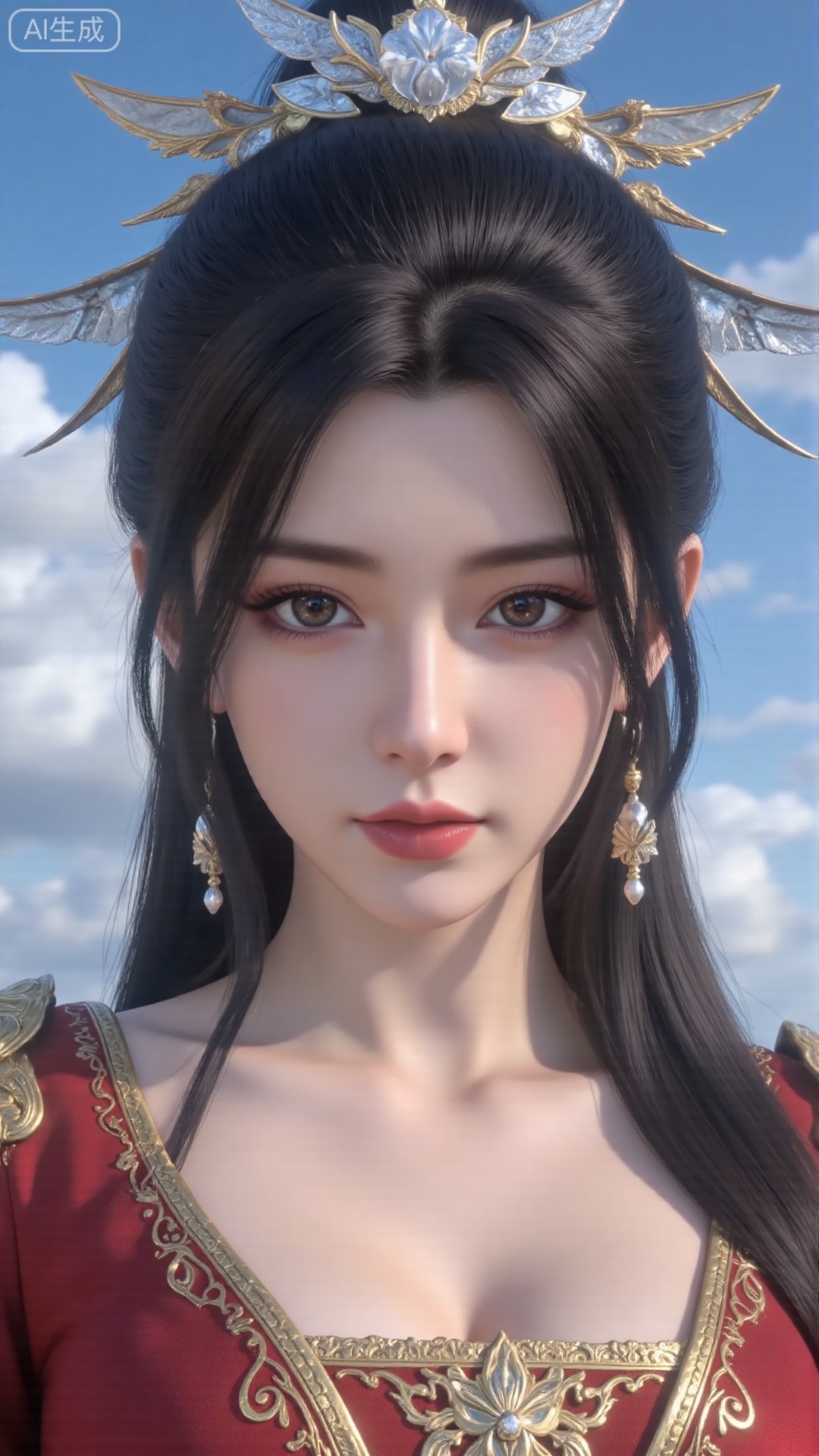 Very detailed face, extremely detailed eyes and face, blue eyes, (vacuum), 8K wallpaper, light leak, beautiful and detailed girl, extremely detailed CGUnity8K wallpaper, an extremely detailed and beautiful, beautiful and detailed eyes, masterpiece, best quality, Real photo level, (frontal shooting panoramic perspective), ( (Full body photo)), dynamic angle, dynamic pose, solo, ancient style silver hairpin with petals, blue sky and white clouds, (C cup), (huge round breasts), slender legs, super good figure, stunning beauty, (whole body in the mirror) , (wearing Lolita nightgown), (light reflects the shadow of the body through the clothes),vacuum,bare and smooth