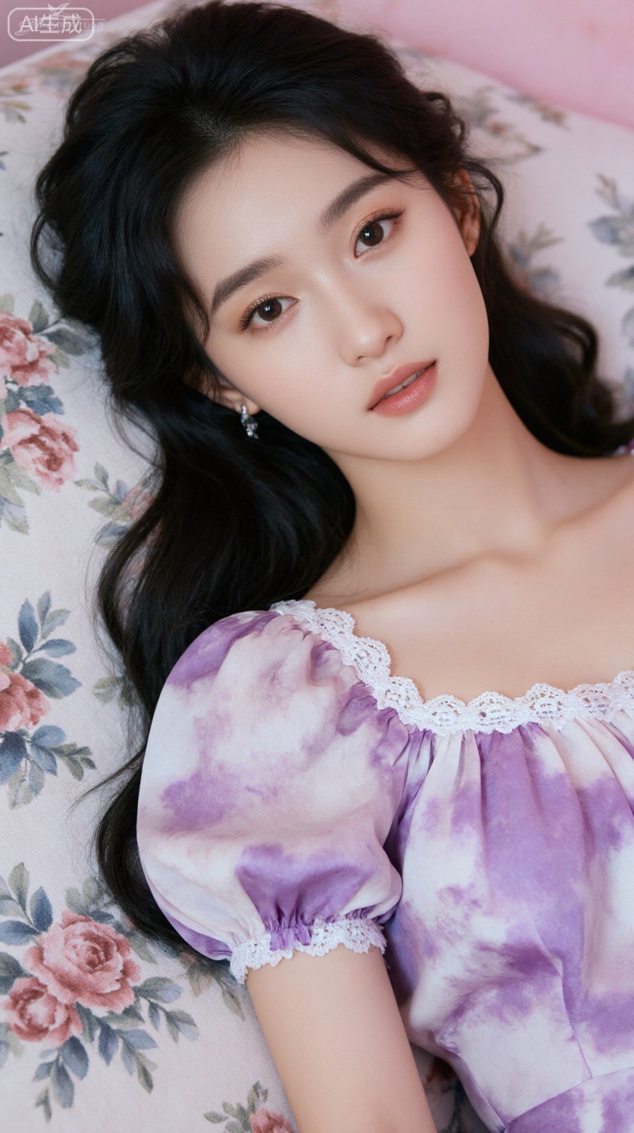 A lifelike female 3D image, prompting words: reasonable color matching and gorgeous. Presenting a super real-life three-dimensional effect, with a top-notch body proportion, a unique shape, perfect temperament, and a pitiful expression, leaving AI creativity with a slightly mysterious atmosphere