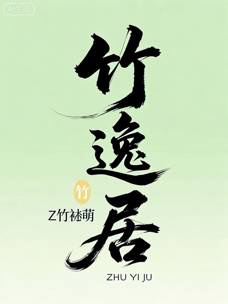 CYZT,该图像具有灵动的黑色飞白中国书法角色,以清新的浅绿色背景为突出显示。角色“竹逸居”（Zhu Yi Ju）以轻盈、飘逸的笔触风格写成,仿佛能看到翠竹在微风中沙沙作响、展现出一种悠然自得的生活状态,充满了自然的气息。在这些主要角色下方,较小的黑色文字呈现“新竹初萌”（Xin Zhu Chu Meng）,意思是新的竹子刚刚开始发芽生长。在这个较小的文本的左侧,有一个小的淡黄色椭圆形,其中包含字符“竹”（Zhu）,强化了竹的主题。在底部,大写字母呈现了拼音拼写“ZHU YI JU”。总体设计清新而自然,浅绿色背景与黑色书法和淡黄色元素相互映衬,营造出舒适、惬意的氛围。

