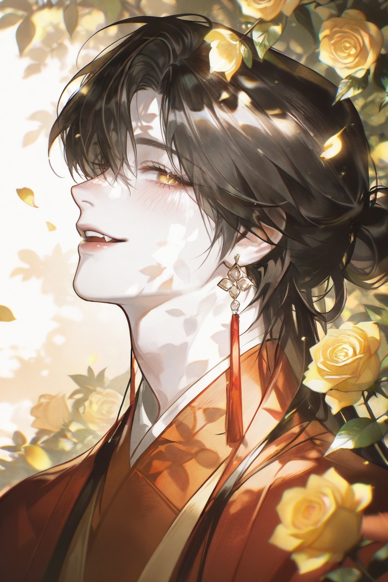 1boy,  solo,  bishounen on Tensor.Art