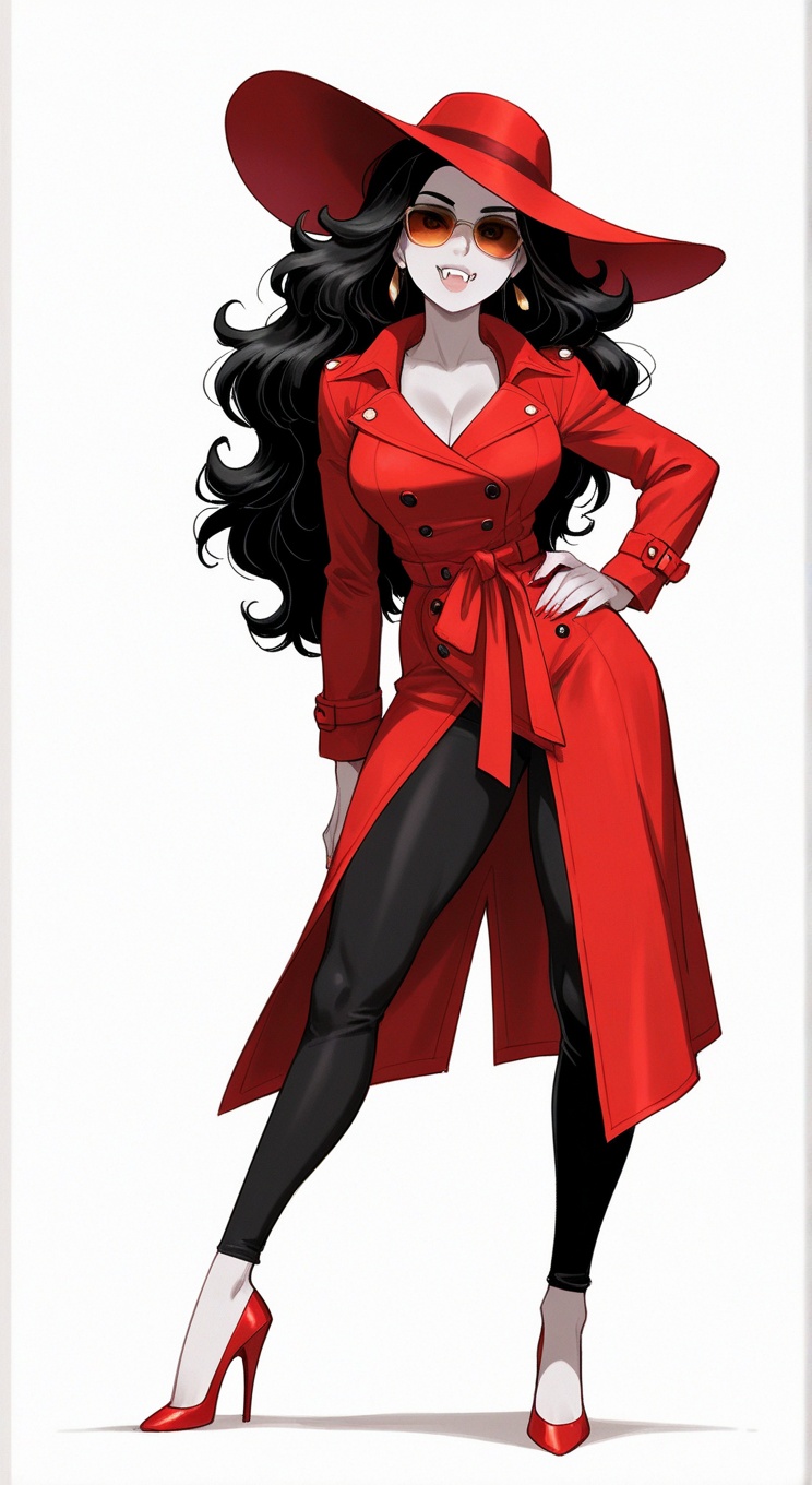 carmen sandiego,  white hair,  pale skin on Tensor.Art