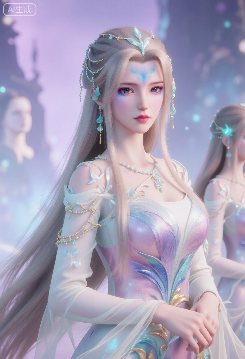 A mesmerizing fantasy princess with ethereal beauty stands elegantly, her long, platinum blonde hair styled into delicate twin tails adorned with translucent butterfly-like ornaments and shimmering golden accessories. Her large, enchanting blue eyes and porcelain skin radiate an otherworldly charm, enhanced by soft pink lips and a subtle flush on her cheeks. She wears an opulent gown in pastel pink, intricately decorated with golden embroidery, sparkling gemstones, and flowing sheer fabric that cascades gracefully over her shoulders. A delicate silver necklace with a star-shaped pendant rests against her collarbone, adding to her celestial allure.The backdrop features a dreamy, gradient-lit studio with hues of soft lavender, pastel pink, and icy blue blending seamlessly, creating an enchanting atmosphere. The diffused lighting casts a gentle glow, illuminating the shimmering details of her gown while producing a soft bokeh effect in the background. Floating iridescent particles add a touch of magic, making the scene feel surreal and fairy-tale-like.Camera: Canon EOS R5 + RF 85mm f/1.2L | Soft, diffused studio lighting with pastel hues, creating a luminous, dreamlike effect. The composition is balanced, focusing on the intricate details of the gown and accessories, while maintaining an ethereal and regal atmosphere. The overall mood is magical, elegant, and enchanting.,Rebecca Chambers from Resident Evil , Resident Evil setting, Flat breasts, very small ass, orange-brown hair,,
supermodel,Alternate Reality, Stylish Fashion, Creative Art, Unique Aesthetic, Alternative Style,reflective light,reflection,sad,blush,glowing,energy,wearing see-through china_dress,
Excalibur,mythological creatures, otherworldly, transcendent realms, inner peace, nature's embrace, magnetic allure, dark and mysterious, a cubist perspective, rich textures, art nouveau, by alphonse mucha, jenny saville, hikari shimoda, ai weiwei, banksy, gustav klimt, egon schiele, yayoi kusama, roy lichtenstein, julie mehretu, immersive, play of light and darkness,reflection,ray tracing,nebula, cyber effect,epic realistic,