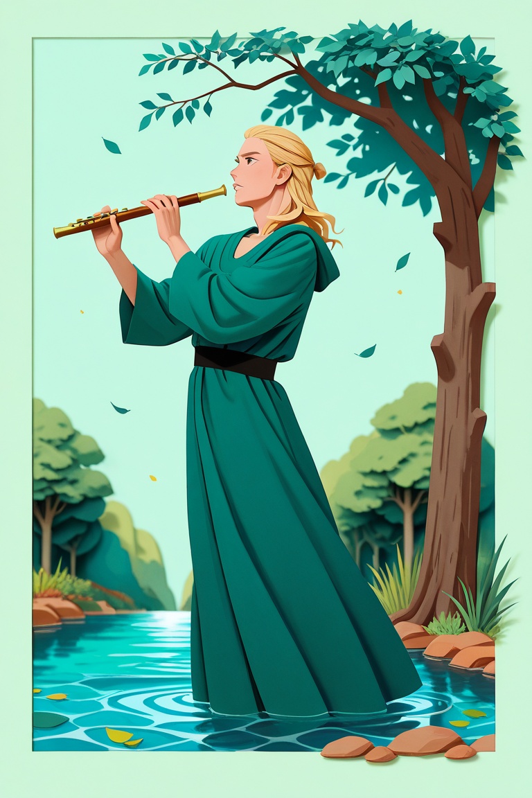 looking afar,  male focus,  blonde hair on Tensor.Art