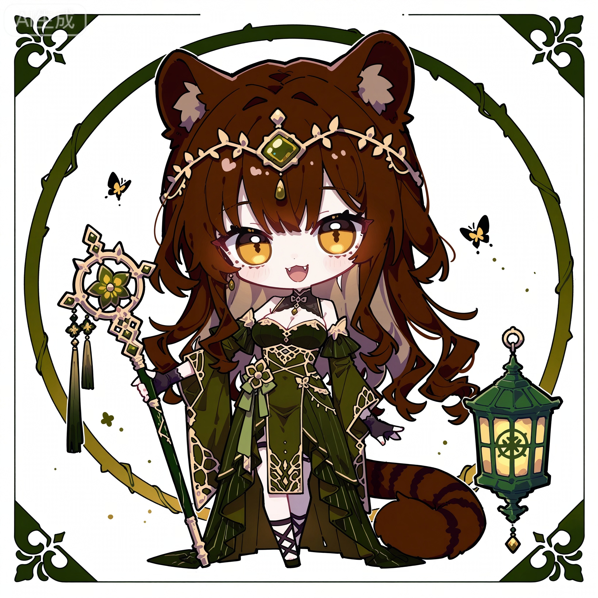 Solo, whole body, mature_monster_girl, monster_headdress, monster_clothes,

White background, monochrome theme, outline: 1.2

Cujiujiu,//

Line art, masterpiece, the best quality, extremely exquisite and beautiful,

Huge file size, amazing quality,multicolored hair,,(imazawa:1.1),(maccha_(mochancc):0.3),(ningen_mame:0.8),(mochizuki_kei:0.75),
／／
1 girl, breasts, cleavage, 

white background, full body monsterification, 1girl, dark brown curly hair with green vines and golden butterfly ornaments, golden slit-pupil eyes, sharp fangs, panther ears and scaled tail, clawed fingers, tattered emerald green and brown vintage gown, black long gloves, thorn-adorned bone cane, pale skin with dark vein patterns, aristocratic monstrous elegance, gothic horror style, high detail, cinematic lighting,


border,round border.,chibi