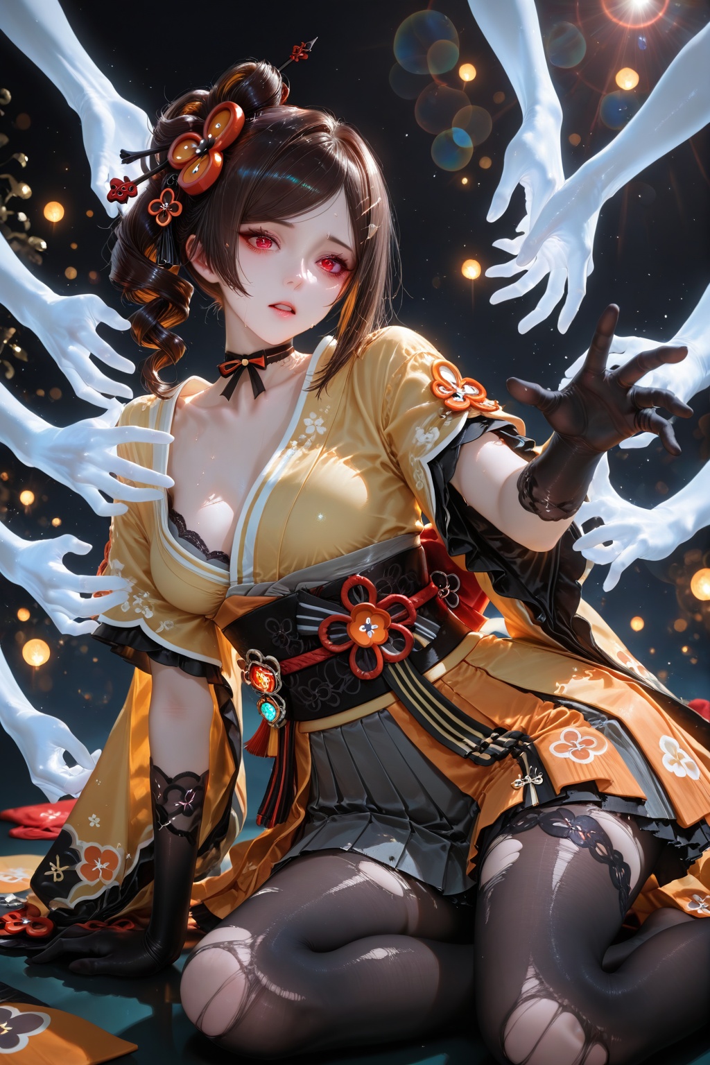 Chiori \(genshin impact\),  1girl,  brown hair on Tensor.Art