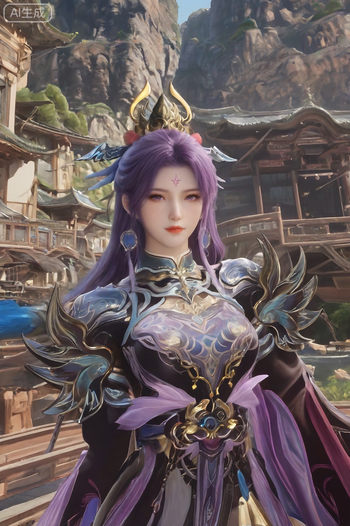 1girl, solo, long hair, looking at viewer, hair ornament, jewelry, purple hair, forehead mark,realistic
3d \(artwork\),Masterpiece, best quality, amazing quality, newest, very aesthetic, absurdres, (scenery:1.4), 8k, good anatomy, good shading, ultra detailed, refined details, high resolution, HD, masterwork,high detail ,Exquisite beauty, charming, 3D rendering,illustration,CG,