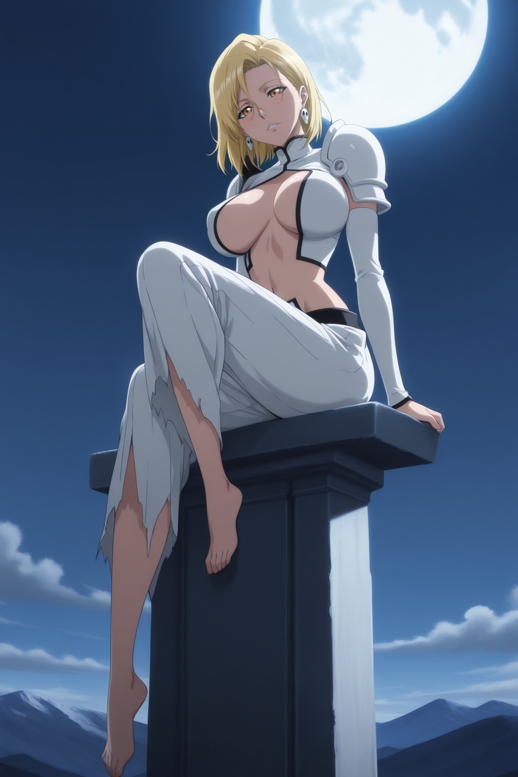 ( perky breast,  flaccid breasts,  narrow waist on Tensor.Art