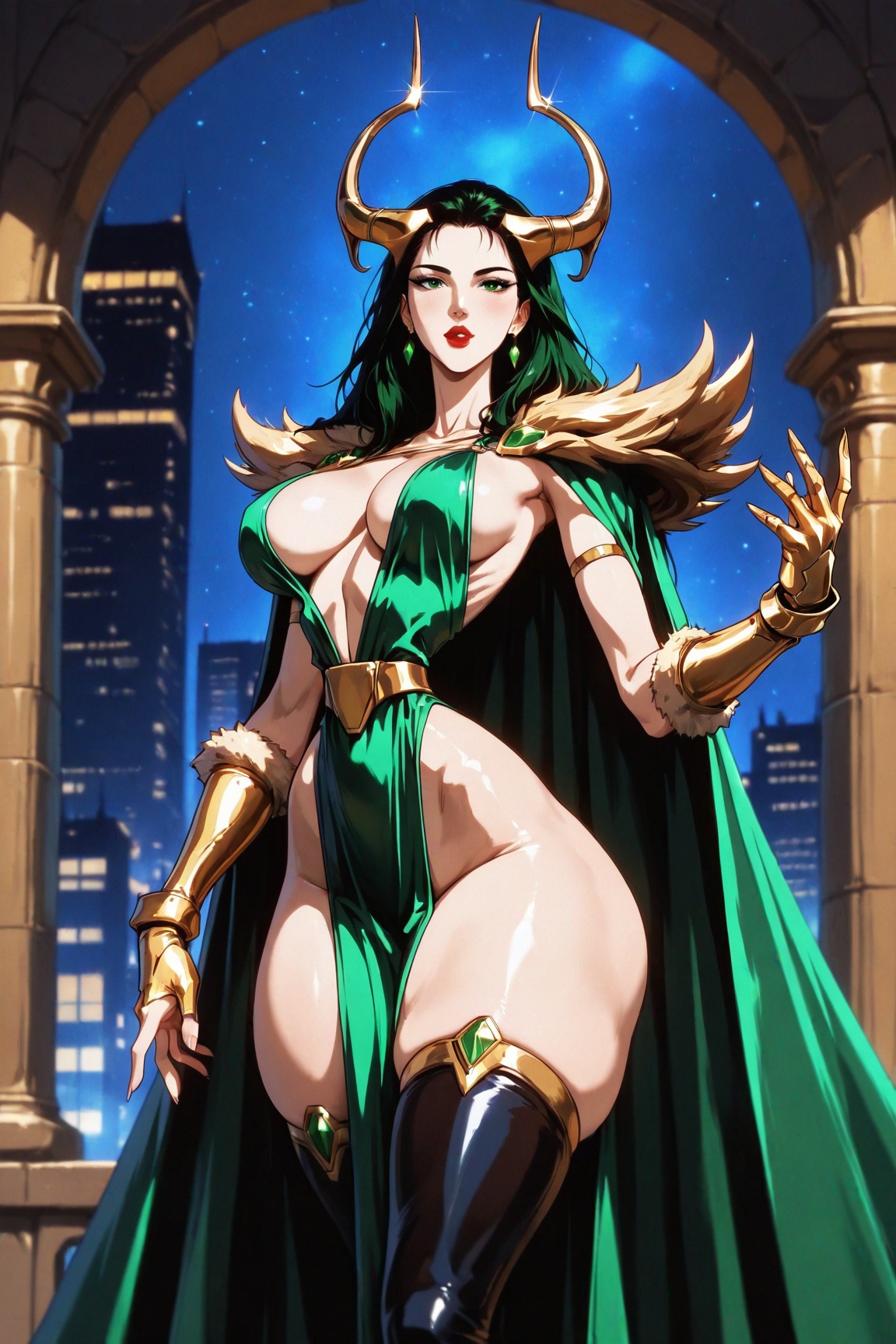 1girl,  lady_loki_(marvel),  horn crown on Tensor.Art