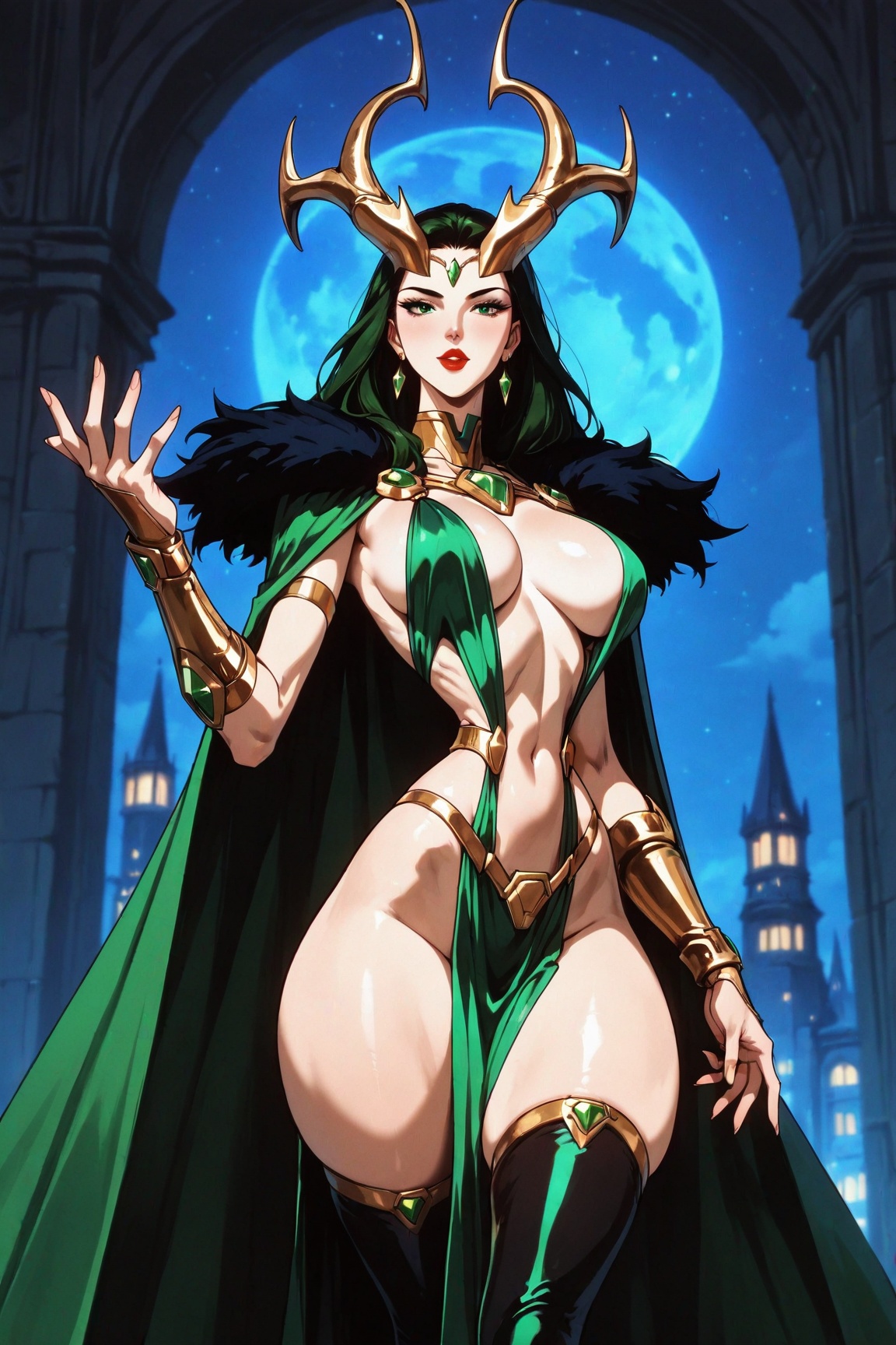 1girl,  lady_loki_(marvel),  horn crown on Tensor.Art
