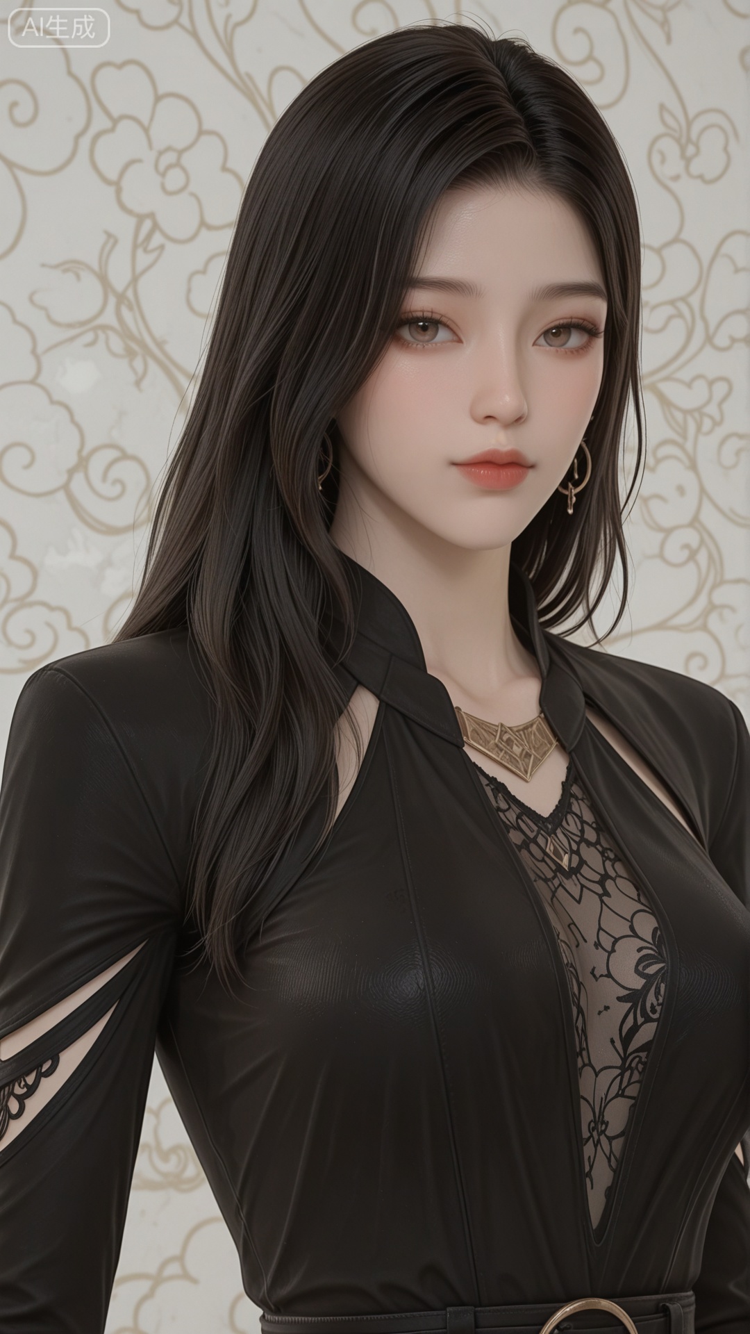 CTSD clothes, solo, exquisite skin, upper_body, looking at viewer, even illumination, very awa, Solid Glossy and cloud background,