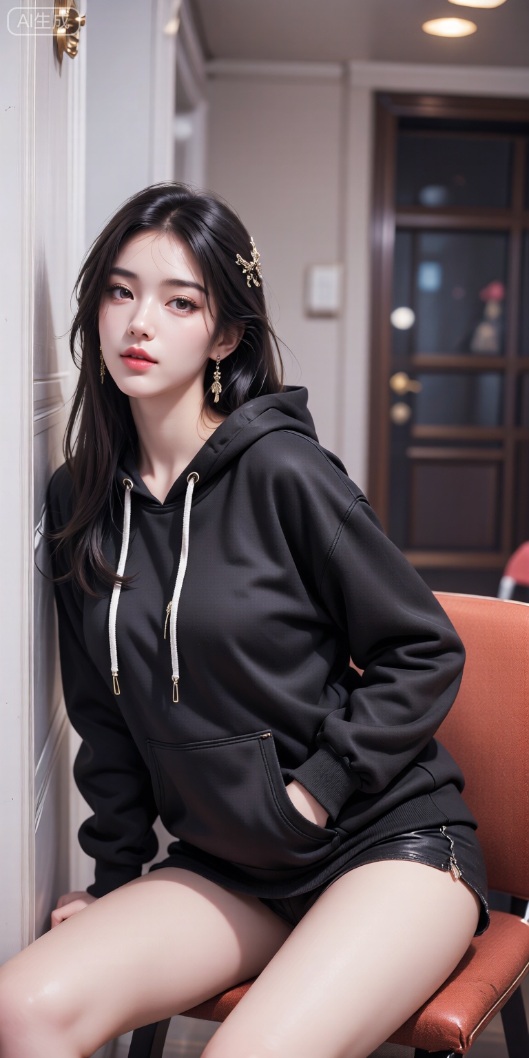 美女,hoodie,
