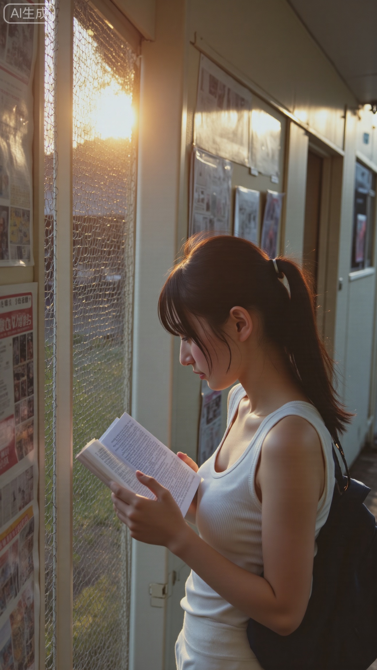 School corridor noticeboard, girl in profile reading, 85mm portrait, golden-hour back-side light creating warm rim and soft shadows, shallow DOF, subtle grain, f/2, 1/200, ISO400, natural skin texture and fine peach fuzz,
Xbigbreasts,XbaifengsongyuYH,XhanyunzhiXY,XliuyuY,XyunxitianmingshiY,XyunxitianmingshiY,XnangongjinY2,XshuangjianshinvY2,Xzhuapaistyle,Xfuguflim