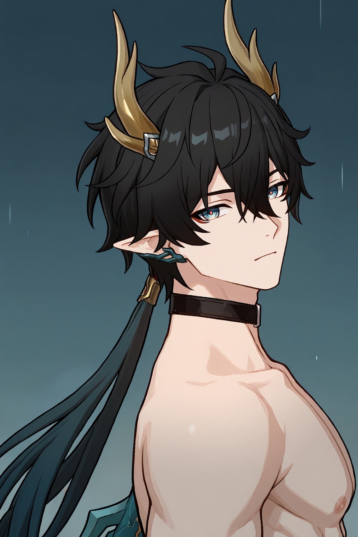 1boy (dan heng (permansor terrae) (honkai: star rail)),  dan heng,  black hair on Tensor.Art