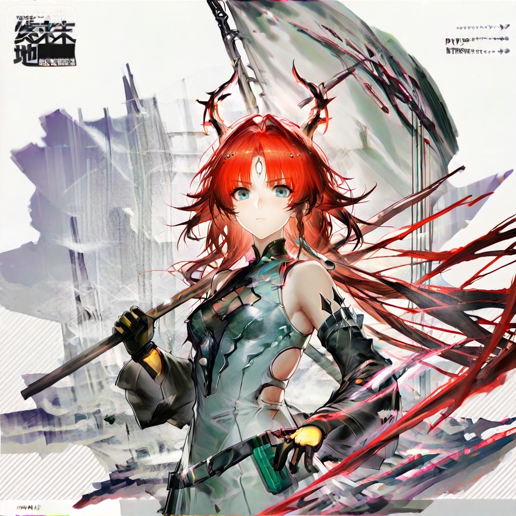 masterpiece, best quality,solo,((white background:1.2)),simple background,, 
looking at viewer,game_cg_style,arknights_endfield_style,official alternate costume,chinese text,copyright name,character name,logo,pose
fu hua