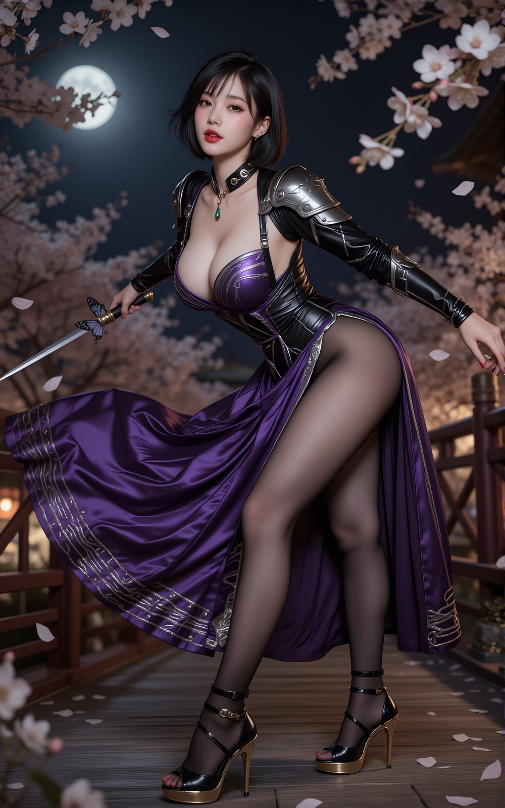 "Korean Woman Image: A beautiful Korean woman with I-cup breasts that seem ready to burst,  a glamorous buttocks,  and fir...
