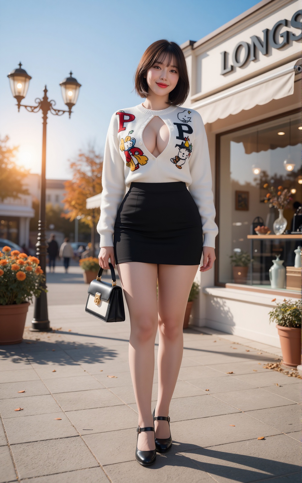 "Korean Woman Image: A beautiful Korean woman with I-cup breasts that seem ready to burst,  a glamorous buttocks,  and fir...
