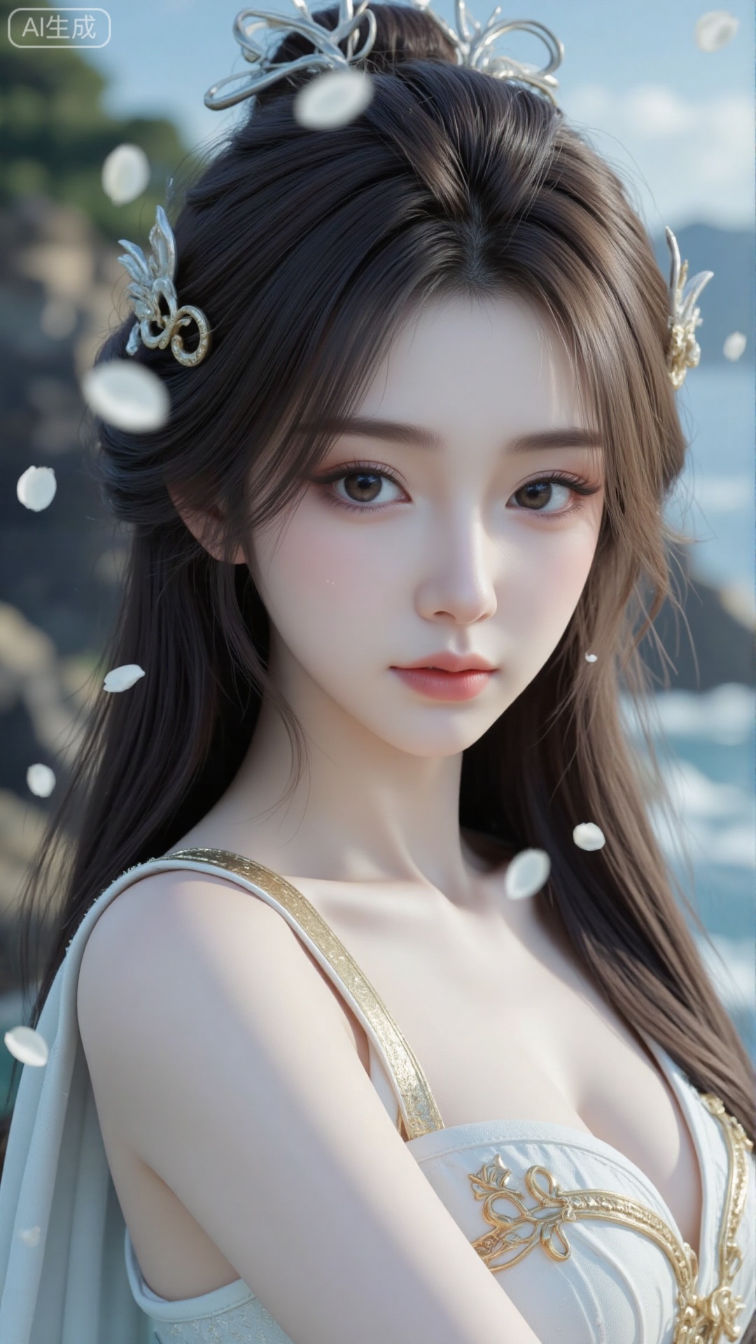 Create a high-definition and delicate picture of a character in a dreamy setting in Sydney. The character has a fresh and...