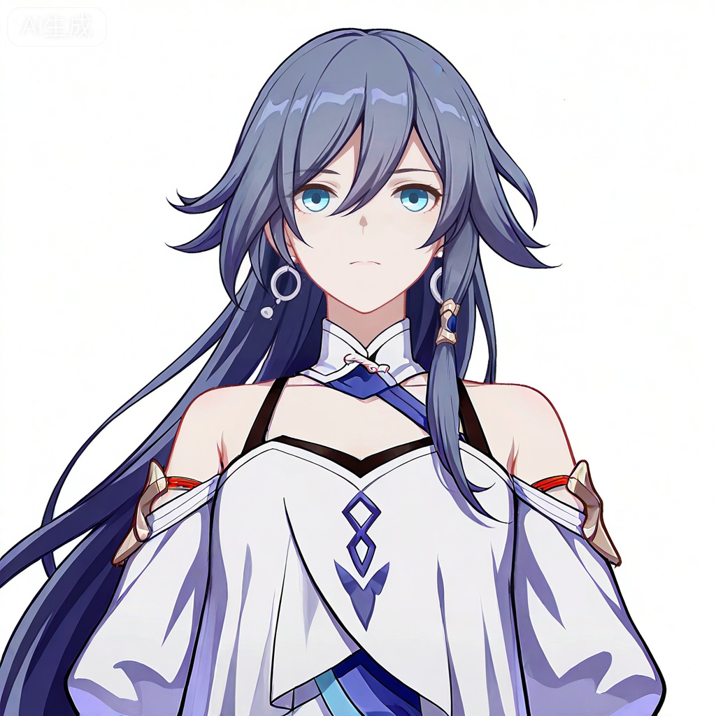 masterpiece, best quality,solo,((white background:1.2)),simple background,, 
looking at viewer,fu hua,honkai_cg_style,long hair,bangs,hair between eyes
