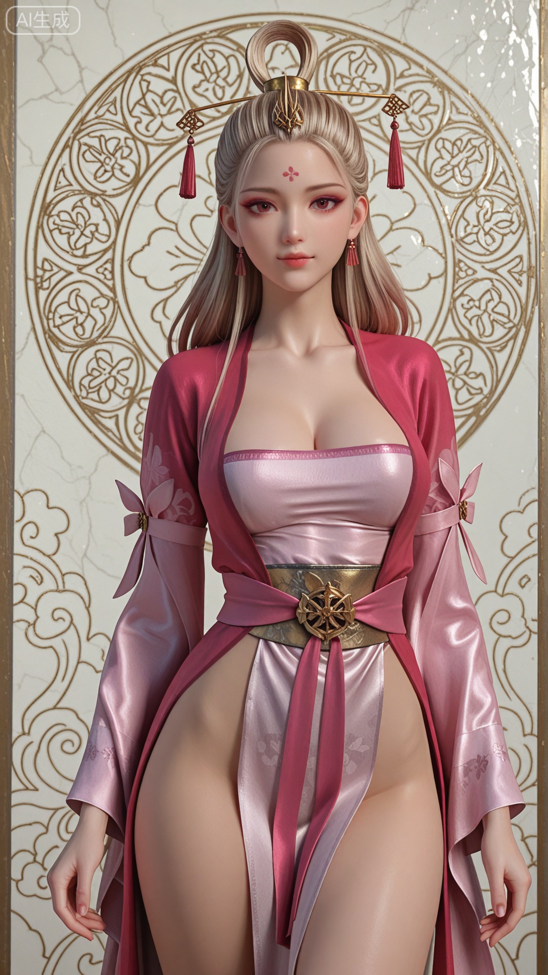 SN clothes, solo, exquisite skin, cowboy_shot, looking at viewer, even illumination, very awa, Solid Glossy and cloud background,