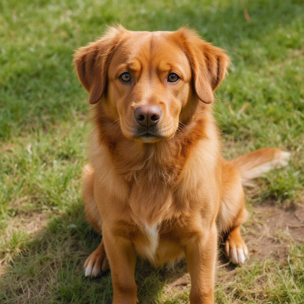 outdoor,  front view,  orange dog on Tensor.Art