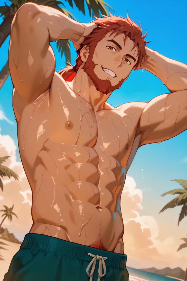masterpiece,  solo,  muscular on Tensor.Art