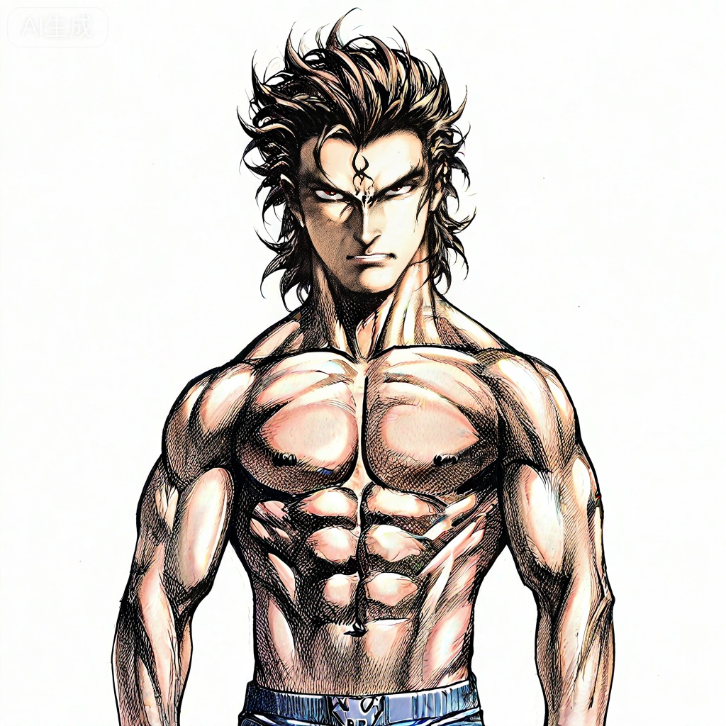 masterpiece, best quality,solo,((white background:1.2)),simple background,, 
looking at viewer,artist:wushen300,wushen300_style,muscular,****_male