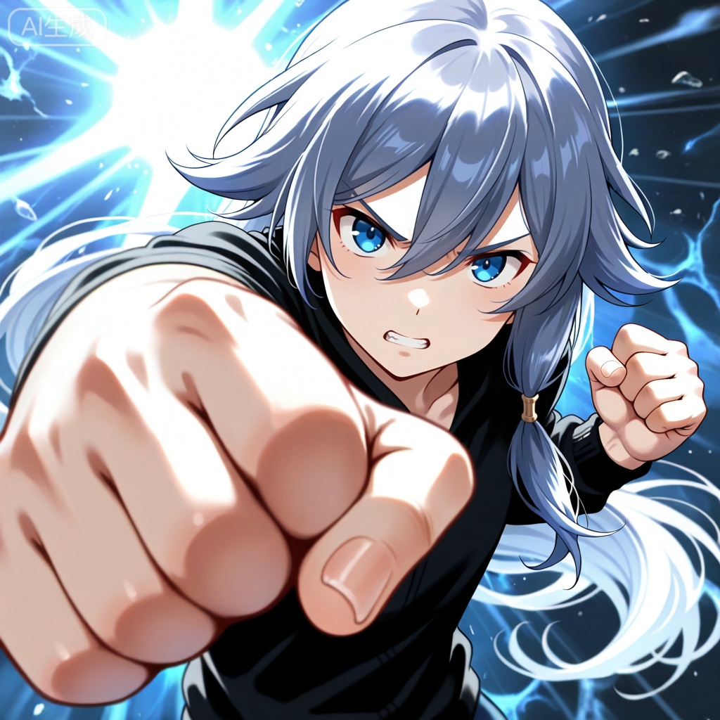 masterpiece, best quality,solo,Ultlive rise,clenched hand,punching,from above
fu hua