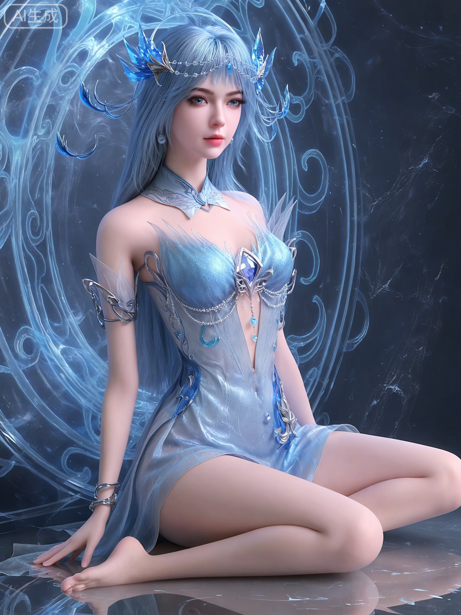 score_9,score_8_up,score_7_up,1girl,solo.looking_at_viewer,realistic,photorealistic,1girl,solo,Vivid Colors,bright environment,shiny skin,shiny hairjewelry,detail eyes,Eyes highlights,extreme detail description,(full body:0.8),light,glowing,sunshine,bright,reflection,bright,sunshine on face,shiny,shinny,petite,thin,leg slimming,lose weight,slim hips,lakeside,delicate water,reflection,sitting_down,bracelet,eyelashes,