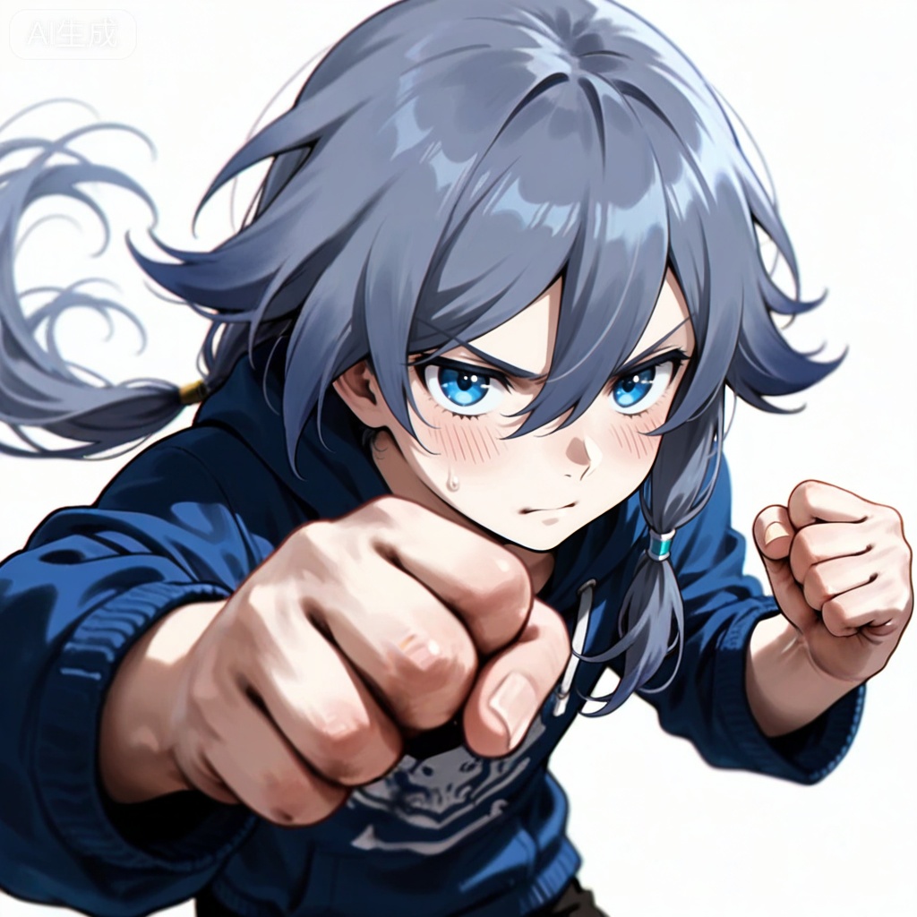 masterpiece, best quality,solo,Ultlive rise,clenched hand,punching,from above
fu hua,