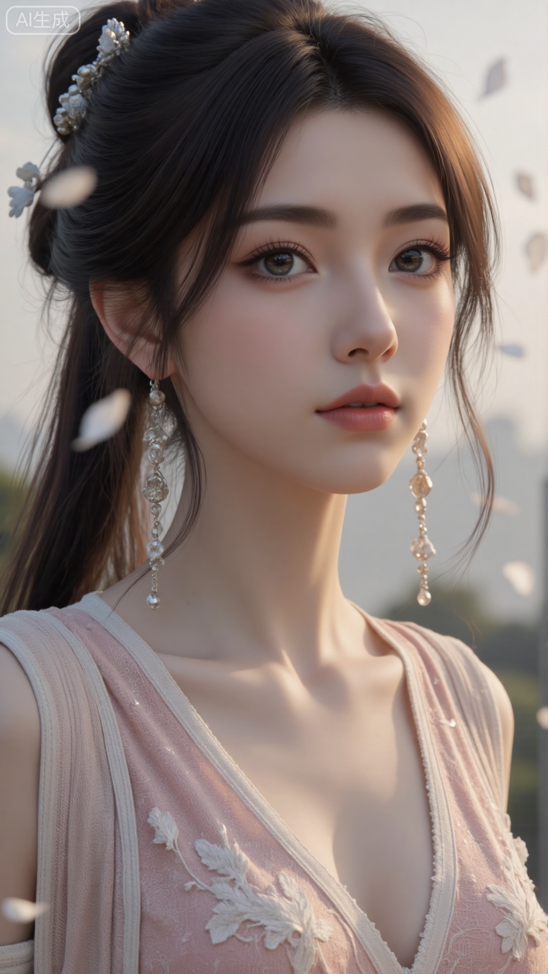 Create a high-definition and delicate picture of a character in a dreamy setting in Sydney. The character has a fresh and...