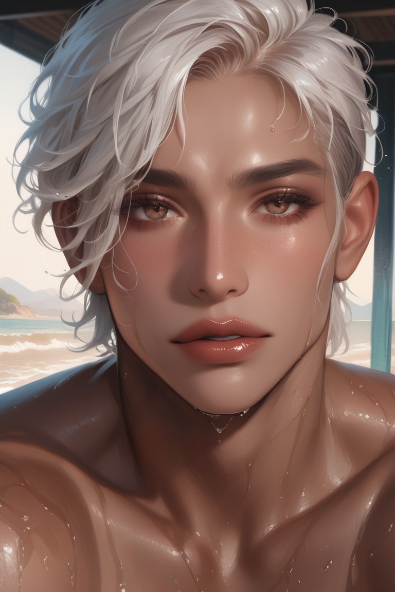detaield eyes,  lips,  collarbone on Tensor.Art