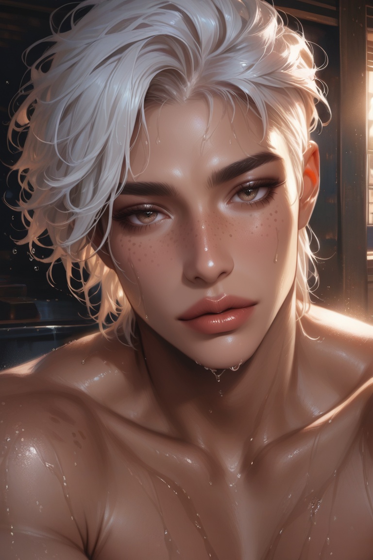 detaield eyes,  lips,  collarbone on Tensor.Art